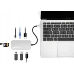 Manhattan USB-C Docking Station με HDMI 4K Ethernet Γκρι (130615) - Image 5