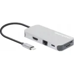 Manhattan USB-C Docking Station με HDMI 4K Ethernet Γκρι (130615) - Image 6