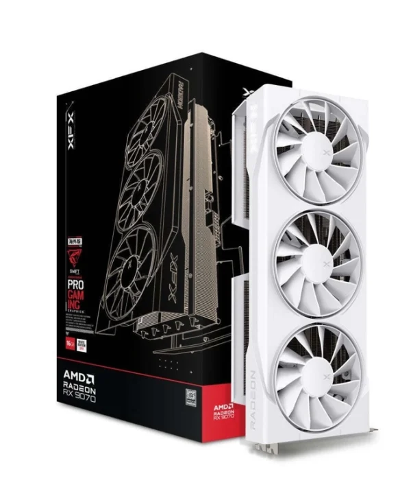 XFX Radeon RX 9070 16GB GDDR6 Swift OC White Κάρτα Γραφικών RX-97SWFT3W7