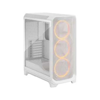 Fractal Design Meshify 3 RGB TG Clear Tint Gaming Midi Tower Κουτί Υπολογιστή με Πλαϊνό Παράθυρο Λευκό FD-C-MES3A-07