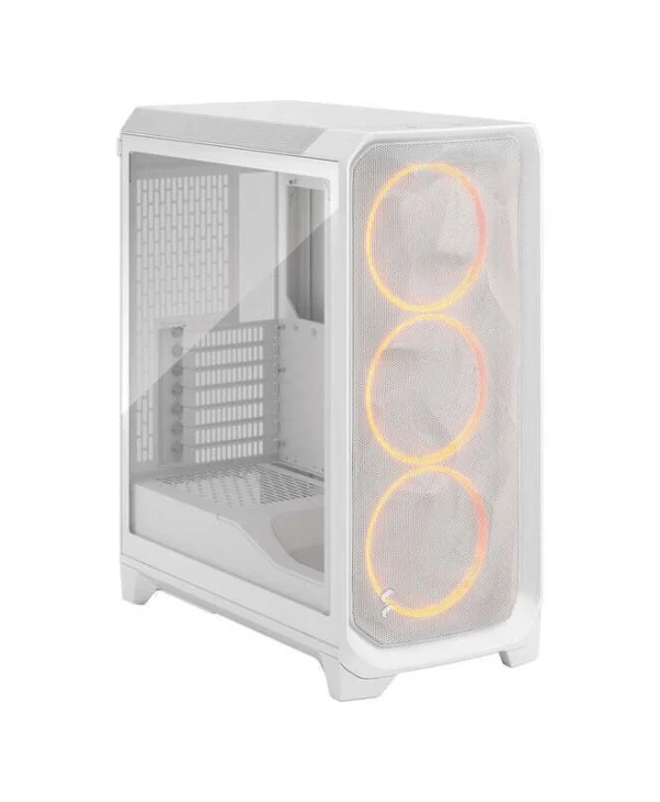 Fractal Design Meshify 3 RGB TG Clear Tint Gaming Midi Tower Κουτί Υπολογιστή με Πλαϊνό Παράθυρο Λευκό FD-C-MES3A-07