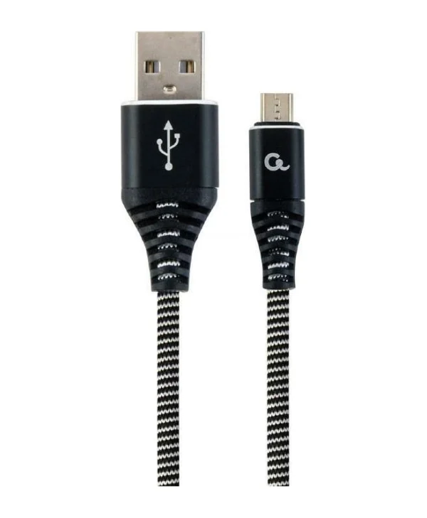 Gembird Regular USB 2.0 to micro USB Cable Μαύρο 2m (CC-USB2B-AMMBM-2M-BW)