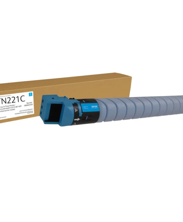 TN221C Συμβατό Toner για Laser Εκτυπωτή Konica A8K3430 21000 Σελίδων Κυανό 006R04936