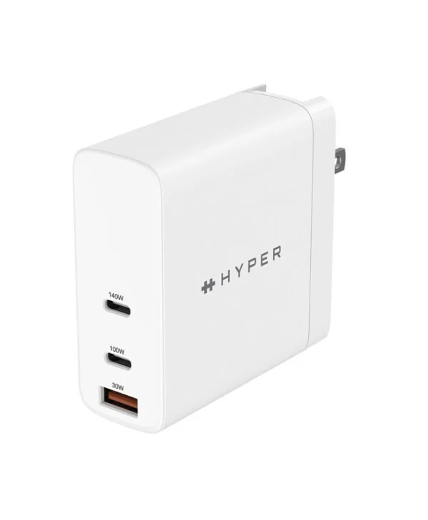 Hyper Φορτιστής Χωρίς Καλώδιο με Θύρα USB-A και 2 Θύρες USB-C 140W Λευκός (HJG140WW)