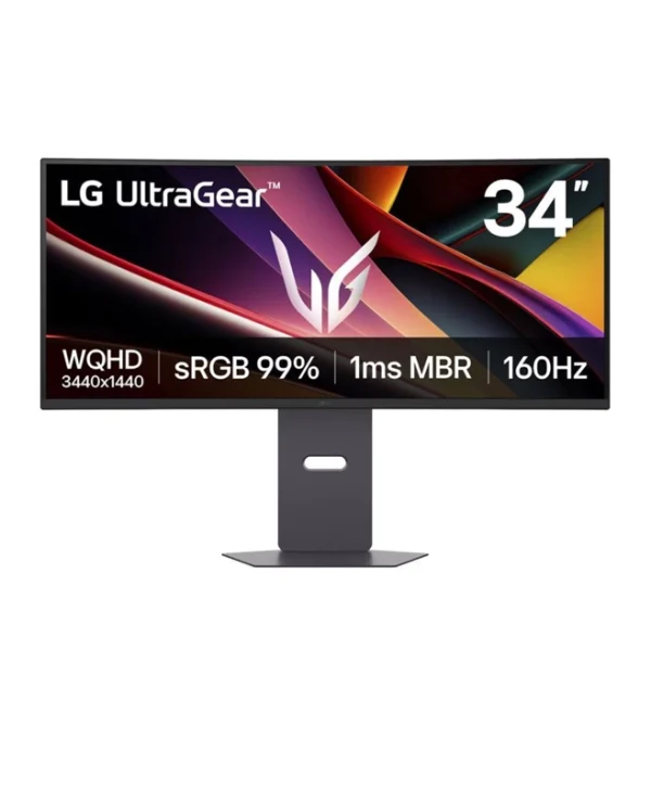 LG UltraGear Ultrawide VA HDR Curved Monitor 34" QHD 3440x1440 160Hz με Χρόνο Απόκρισης 5ms GTG 34G600A-B