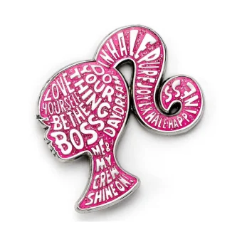 Carat Shop Barbie Sparkly Silhouette Enamel Pin Badge Bmpb0002 BMPB0002