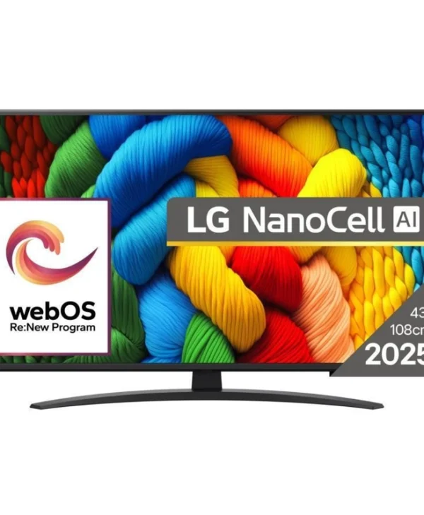 LG Smart Τηλεόραση 43" 4K UHD LED NanoCell AI NANO81 HDR (2025) 43NANO81A3A 43NANO81A3A.AEU