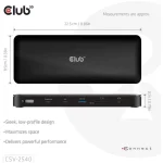 Club3D USB-C Docking Station με 4K PD Ethernet Μαύρο (CSV-2540) - Image 3