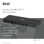 Club3D USB-C Docking Station με 4K PD Ethernet Μαύρο (CSV-2540) - Image 4