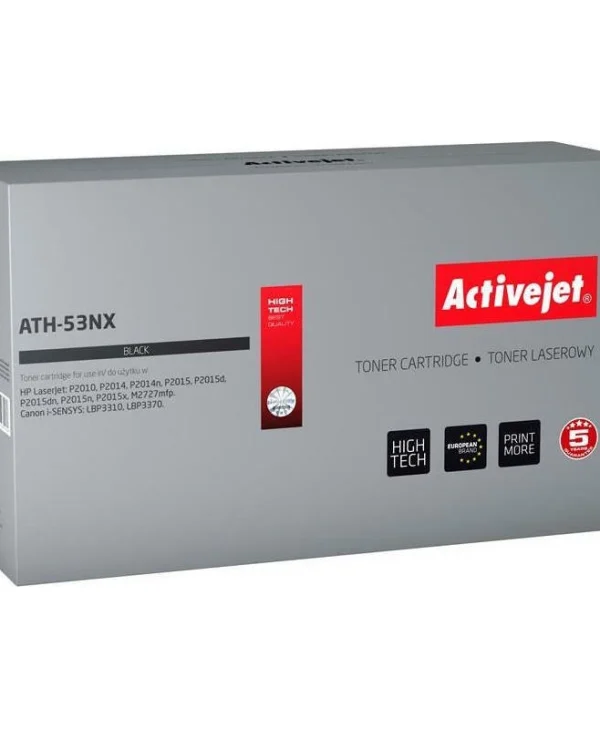 Active Jet Συμβατό Toner για Laser Εκτυπωτή HP 53X Q7553X / Canon CRG-715H 7900 Σελίδων Μαύρο ATH-53NX