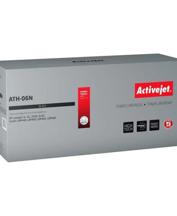 Active Jet Συμβατό Toner για Laser Εκτυπωτή HP 06A C3906A / Canon EP-A 2800 Σελίδων Μαύρο ATH-06N