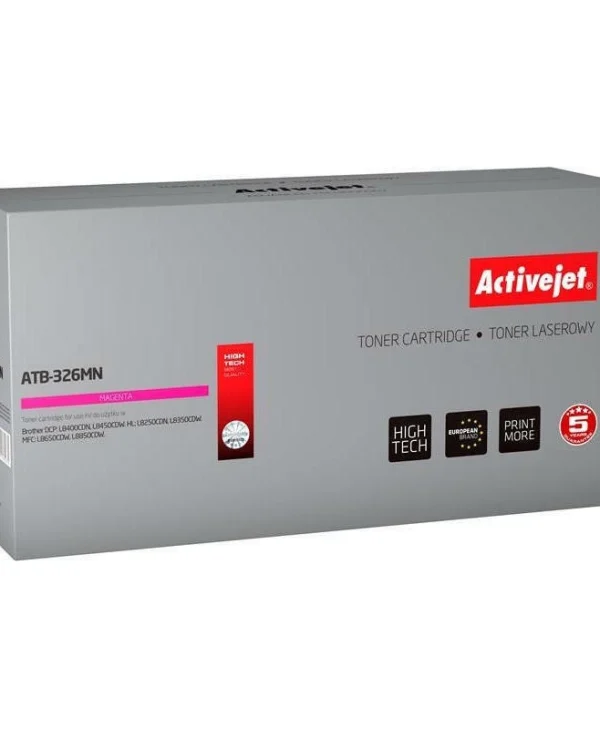 Active Jet Συμβατό Toner για Laser Εκτυπωτή Brother TN-326M 3500 Σελίδων Ματζέντα ATB-326MN