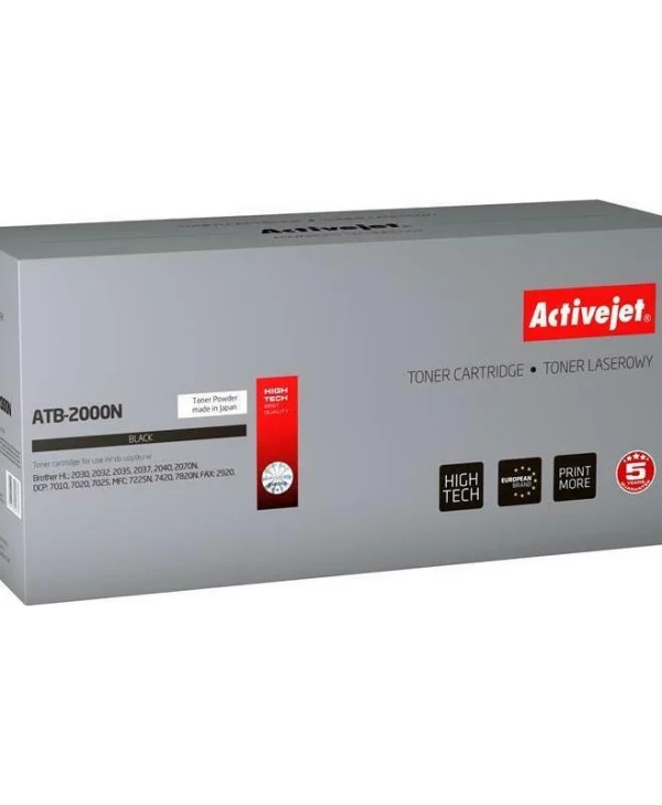 Active Jet Συμβατό Toner για Laser Εκτυπωτή Brother TN-2000BK 2500 Σελίδων Μαύρο ATB-2000N