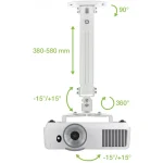 Techly Βάση Projector Οροφής ICA-PM-18S με Μέγιστο Φορτίο 13.5kg Ασημί 309654 - Image 6