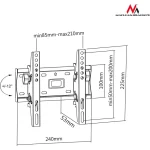 Maclean Energy MC-667N Βάση Τηλεόρασης Δαπέδου με Βραχίονα έως 42" Μαύρο - Image 4