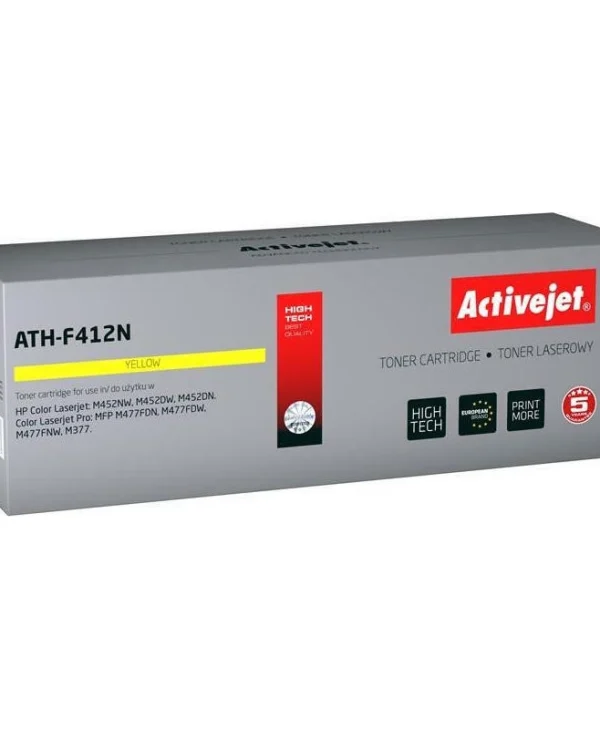 Active Jet Συμβατό Toner για Laser Εκτυπωτή HP 410A CF412A 2300 Σελίδων Κίτρινο ATH-F412N