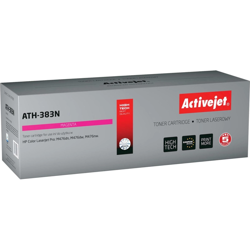 1 Active Jet Συμβατό Toner για Laser Εκτυπωτή HP 312A CF383A 2700 Σελίδων Ματζέντα ATH-383N - Image 1