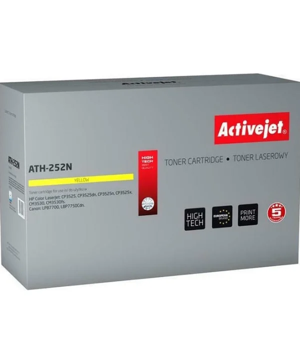 Active Jet Συμβατό Toner για Laser Εκτυπωτή HP 504A CE252A / Canon CRG-723Y 7000 Σελίδων Κίτρινο ATH-252N
