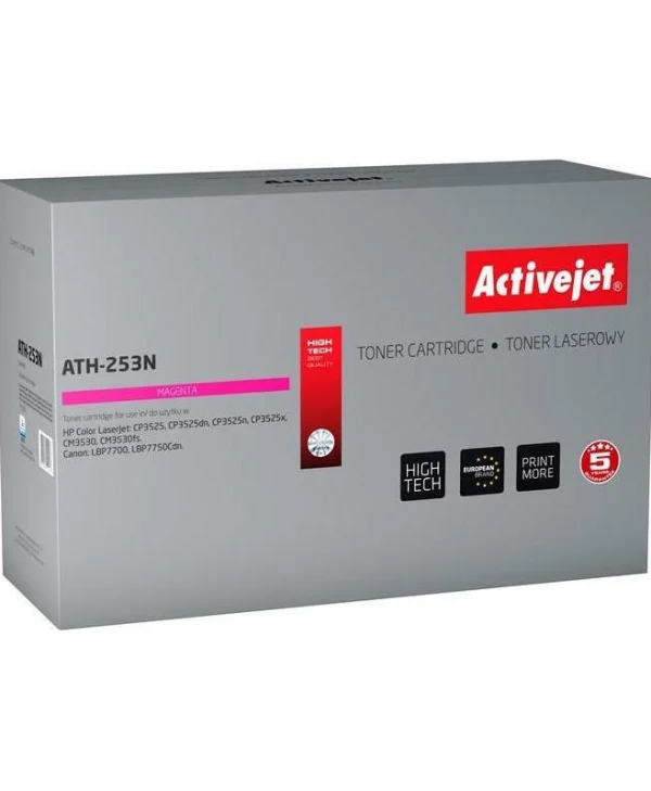 Active Jet Συμβατό Toner για Laser Εκτυπωτή HP 504A CE253A / Canon CRG-723M 7000 Σελίδων Ματζέντα ATH-253N