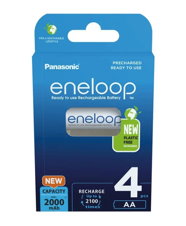 Panasonic Eneloop Επαναφορτιζόμενες Μπαταρίες AA Ni-MH 2000mAh 4τμχ BK-3MCDE/4BE