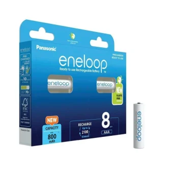 Panasonic Eneloop Επαναφορτιζόμενες Μπαταρίες AAA Ni-MH 800mAh 8τμχ BK-4MCDE/8HH