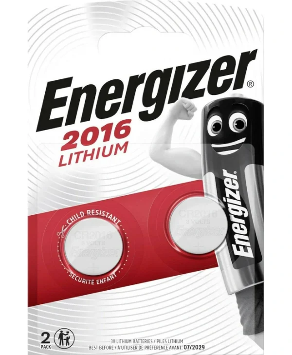 Energizer Μπαταρίες Λιθίου Ρολογιών CR2016 3V 2τμχ 248347