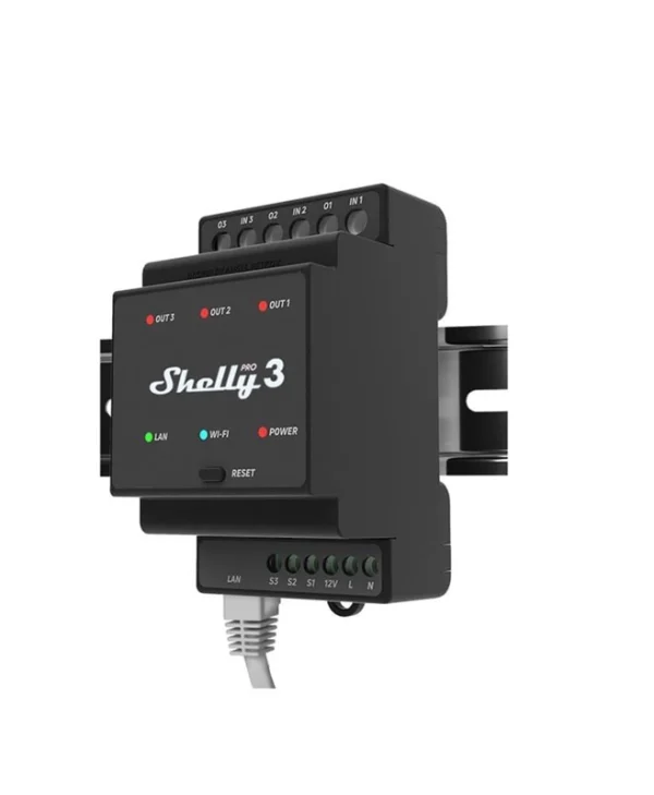 Shelly Pro 3 Ρελέ Ράγας Ισχύος 16A με Τάση 240V Shelly_Pro3