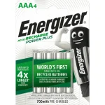 Energizer Power Plus Επαναφορτιζόμενες Μπαταρίες AAA Ni-MH 700mAh 1.2V 4τμχ 417002