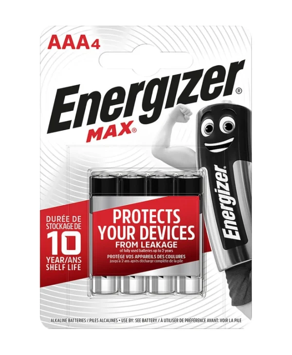 Energizer Max Αλκαλικές Μπαταρίες AAA 1.5V 4τμχ 438144