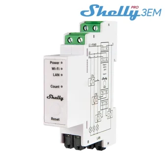 Shelly Pro 3EM Αναλυτής Ενέργειας Ηλεκτρολογικού Πίνακα Μετρητής Ενέργειας 120A Shelly_Pro_3EM