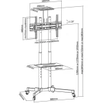 Techly ICA-TR16T Βάση Τηλεόρασης Δαπέδου έως 70" και 50kg 105643 - Image 4