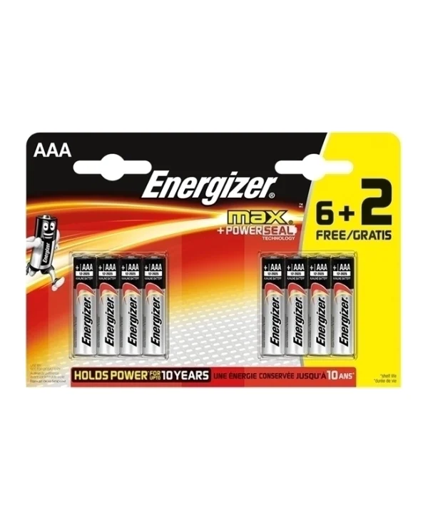 Energizer Max Αλκαλικές Μπαταρίες AAA 1.5V 8τμχ 437987
