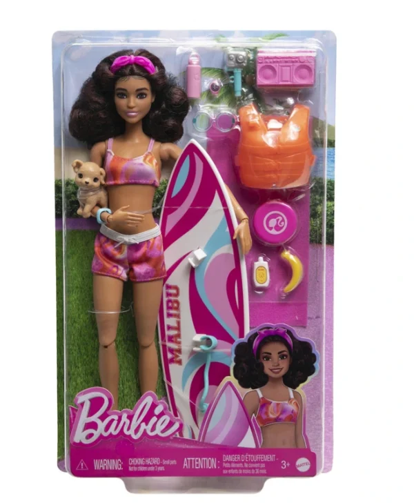 Barbie Beach Surfer Κούκλα για 3+ Ετών 29εκ. (Διάφορα Σχέδια) 1τμχ HPL69