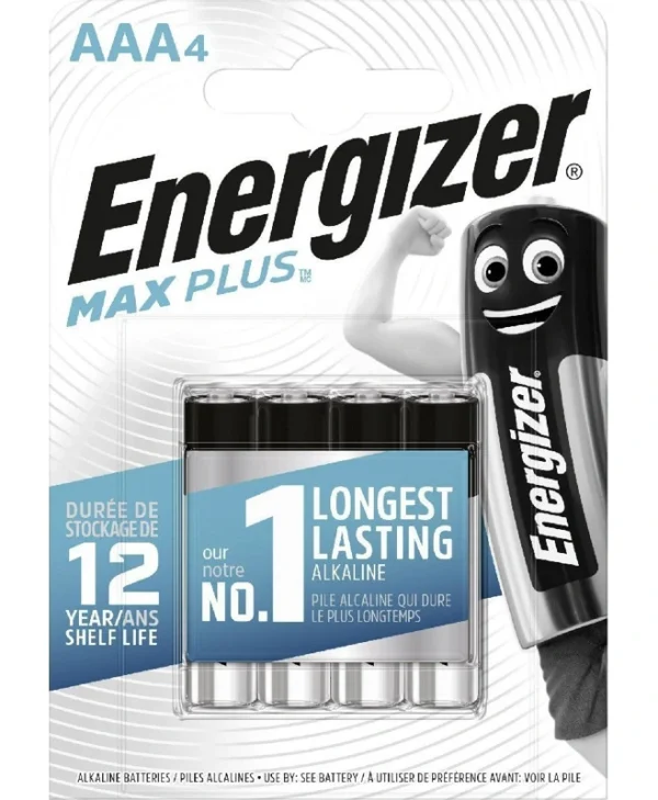 Energizer Max Plus Αλκαλικές Μπαταρίες AAA 1.5V 4τμχ 437468