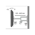 Techly ICA-LCD 2903 Επιτοίχια έως 37" και 25kg Black 301450 - Image 4