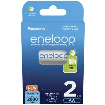Panasonic Eneloop Επαναφορτιζόμενες Μπαταρίες AA 2000mAh 2τμχ BK-3MCDE/2BE