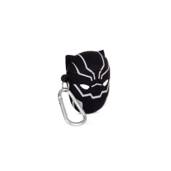 Thumbs Up 3D Black Panther Θήκη Σιλικόνης με Γάντζο σε Μαύρο χρώμα για Apple AirPods 1002696
