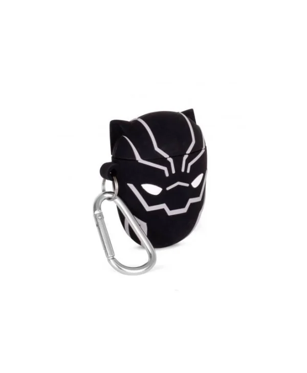 Thumbs Up 3D Black Panther Θήκη Σιλικόνης με Γάντζο σε Μαύρο χρώμα για Apple AirPods 1002696