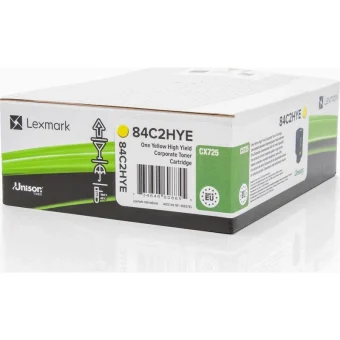 Lexmark 84C2HYE Γνήσιο Toner Laser Εκτυπωτή Κίτρινο Return Program 16000 Σελίδων