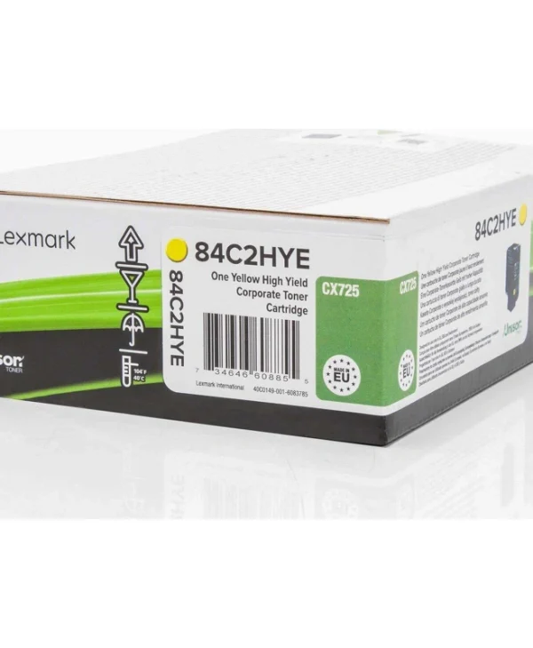 Lexmark 84C2HYE Γνήσιο Toner Laser Εκτυπωτή Κίτρινο Return Program 16000 Σελίδων