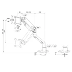 Neomounts DS70S-950BL1 Επιτραπέζια Βάση Οθόνης έως 49" με Βραχίονα - Image 6