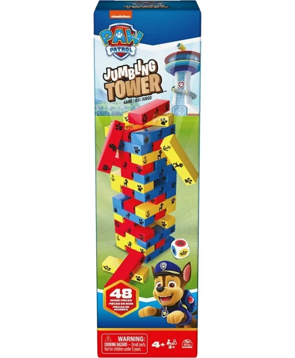Επιτραπέζιο Παιχνίδι Paw Patrol Jumbling Tower για 2 Παίκτες 4+ Ετών (EN) Spin Master 6066828