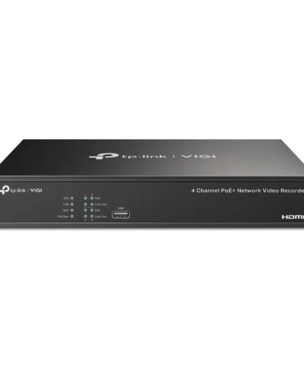 TP-LINK VIGI NVR1004H v1 Καταγραφικό NVR 4 Καναλιών με Ανάλυση 4K