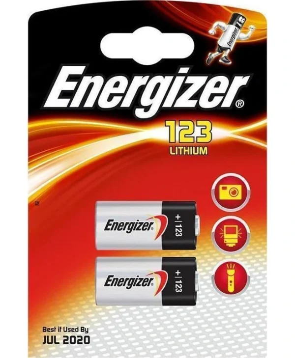 Energizer Lithium Μπαταρίες CR123 3V Μιας Χρήσης (Long Life) 2τμχ E301029801