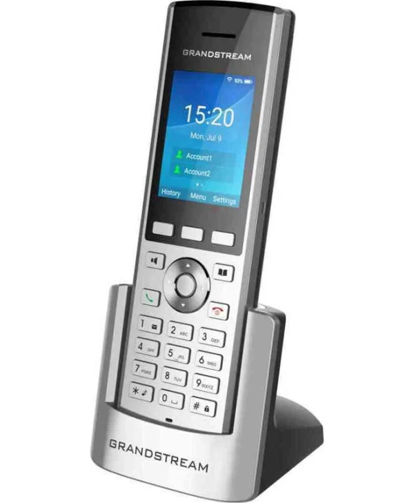 Grandstream WP820 Ασύρματο Τηλέφωνο IP 2 γραμμών Ασημί
