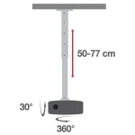 Techly Βάση Projector Οροφής ICA-PM-104MW με Μέγιστο Φορτίο 15kg Ασημί - Image 4