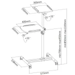 Techly Βάση Projector Δαπέδου ICA-TB TPM-6 με Μέγιστο Φορτίο 10kg Λευκή ICA-TB-TPM-6 - Image 5