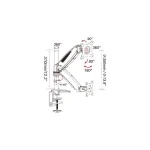 Techly Βάση Γραφείου Οθόνης έως 27" με Βραχίονα (ICA-LCD-111-BK) 022427 - Image 4