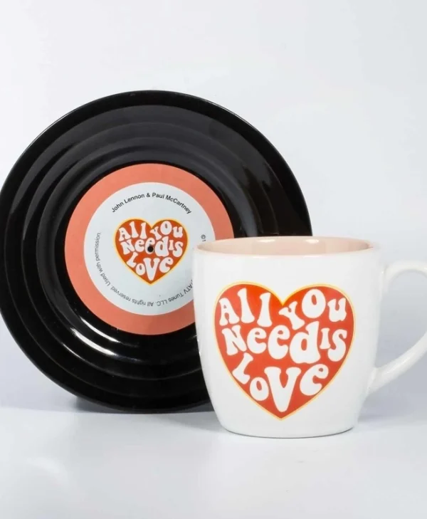 Thumbs Up L&M Mug & Saucer Set - Love Κούπα Κεραμική Λευκή 250ml 1001707