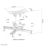 Neomounts Βάση Projector Οροφής με Μέγιστο Φορτίο 45kg Μαύρη CL25-530BL1 - Image 4